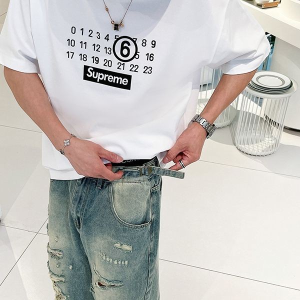 メゾンマルジェラ シュプリーム 偽物コラボ 半袖 tシャツ 数量限定！ Mat02931